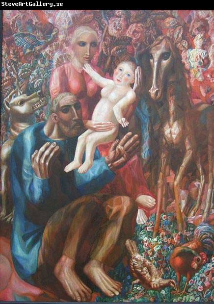 Pavel Filonov A Peasant Family